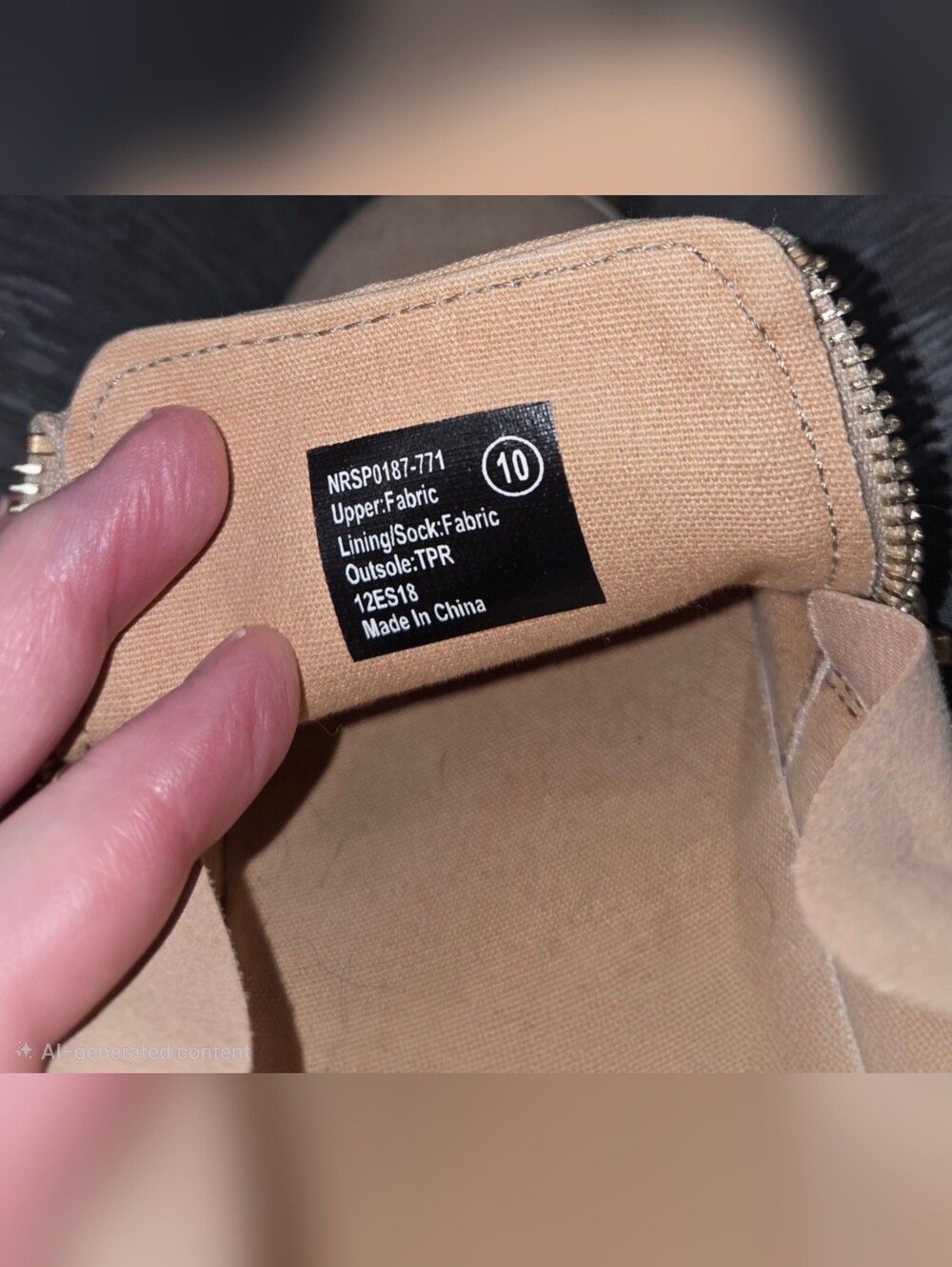 'Not Rated' Beige Slip-On Sneakers with Side Zip - Picture 4 of 4